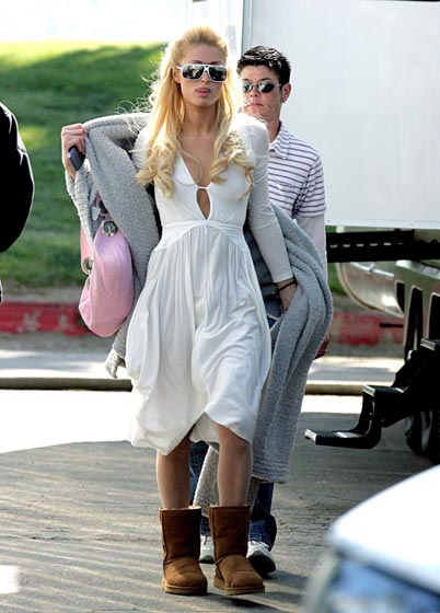 Paris Hilton ugg short