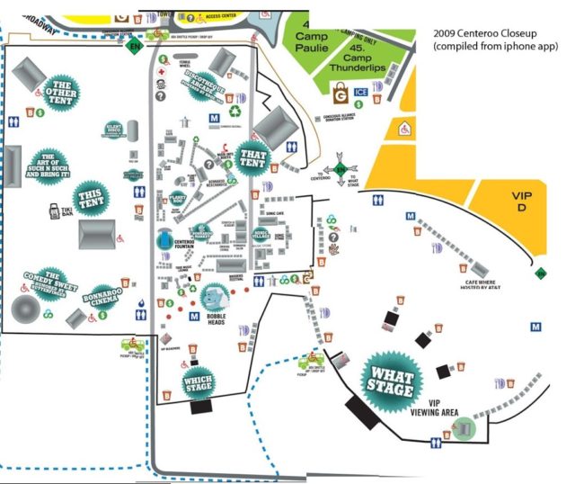 2009 bonnaroo centeroo map