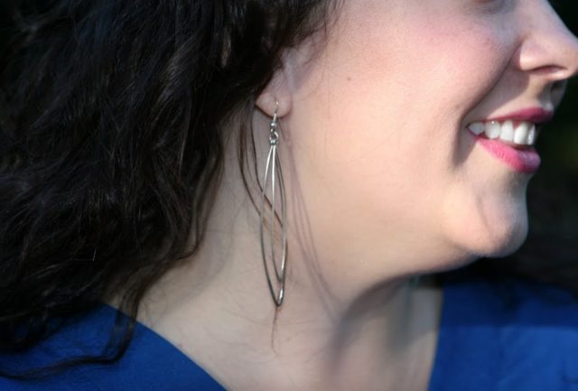 silver earrings