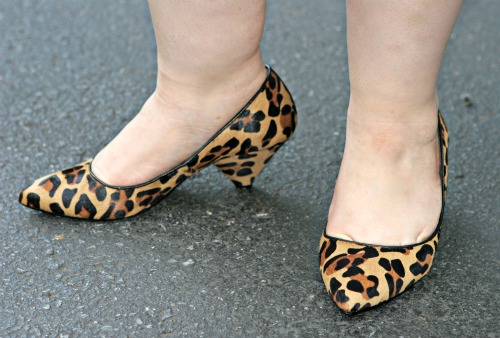 halogen payton cone wedge pump leopard haircalf