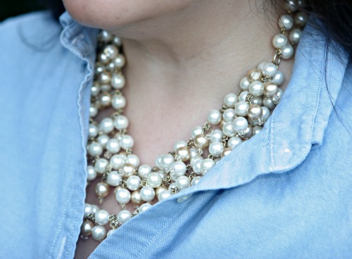 stella dot necklace pearl