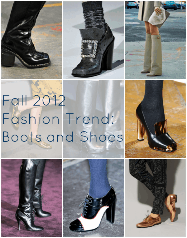 fall 2012 shoe trends boots fashion