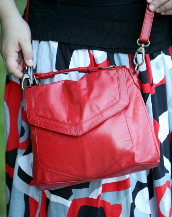 latico leather crossbody purse red