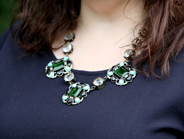 crystal green statement necklace jcrew