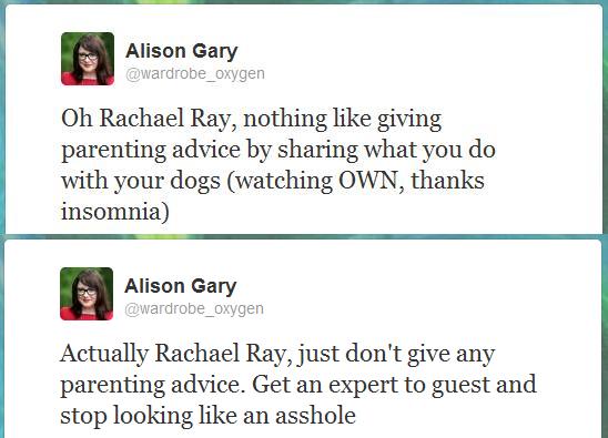 Advice, Insomina, and Rachael Ray