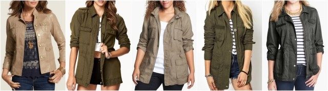 utility army safari jackets