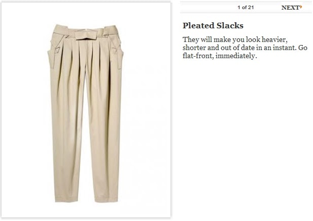 pleated slacks