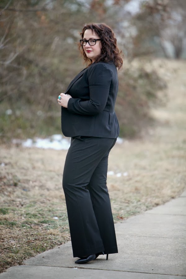 LOFT black pantsuit petite