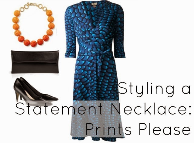 what to wear day wedding print dress necklace