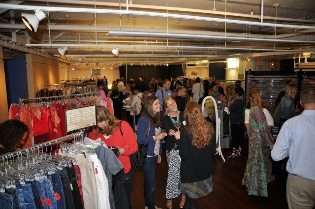 photo of individuals shopping an Goodwill of DC fashion event at the Pepco Edison Gallery 