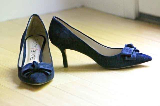 sole society ena suede pump navy