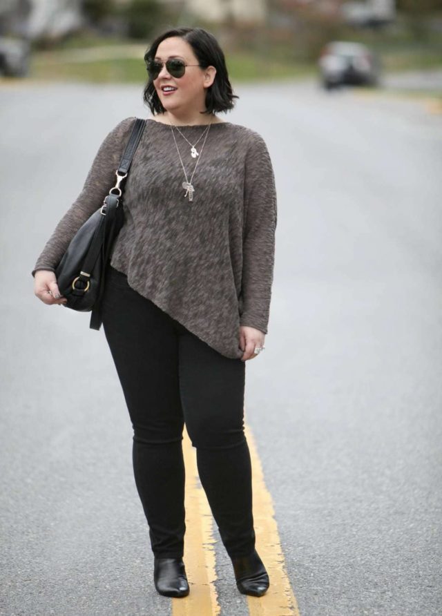 Wardrobe Oxygen featuring a Stella Carakasi sweater, NYDJ jeans, and a Rough & Tumble Bag