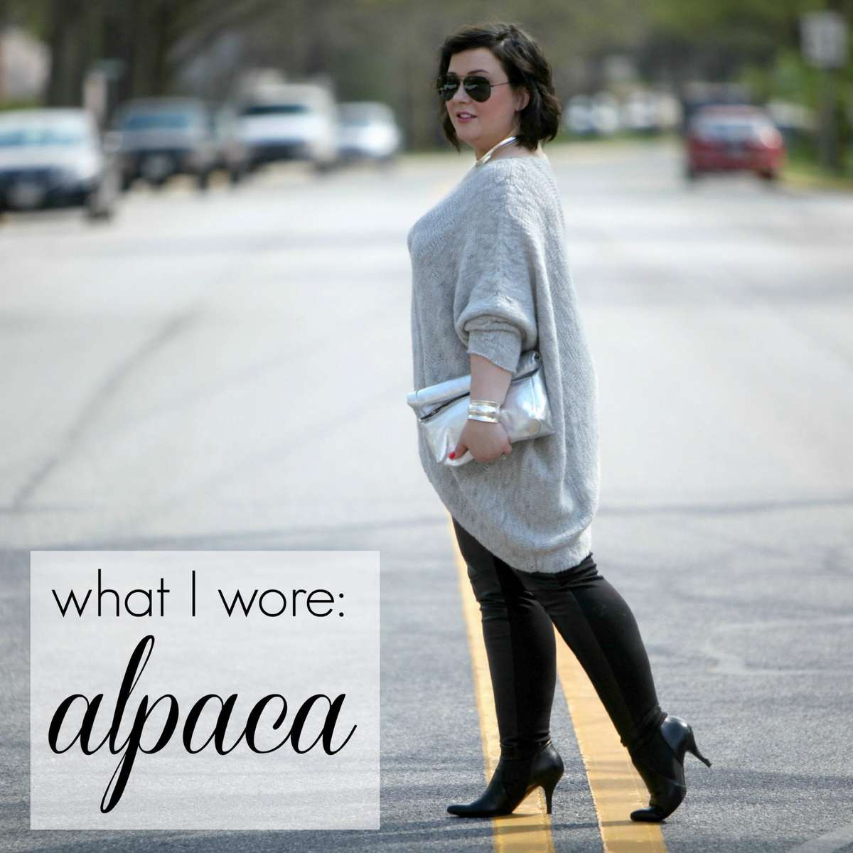 wardrobe oxygen over 40 fashion blogger wearing alpaca sweater What I Wore: Alpaca