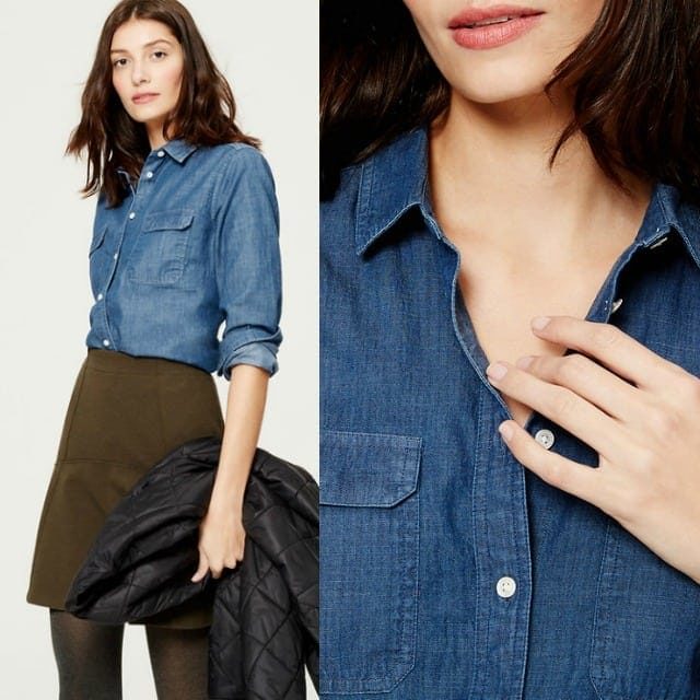 Wardrobe Oxygen - LOFT Chambray Softened SHirt