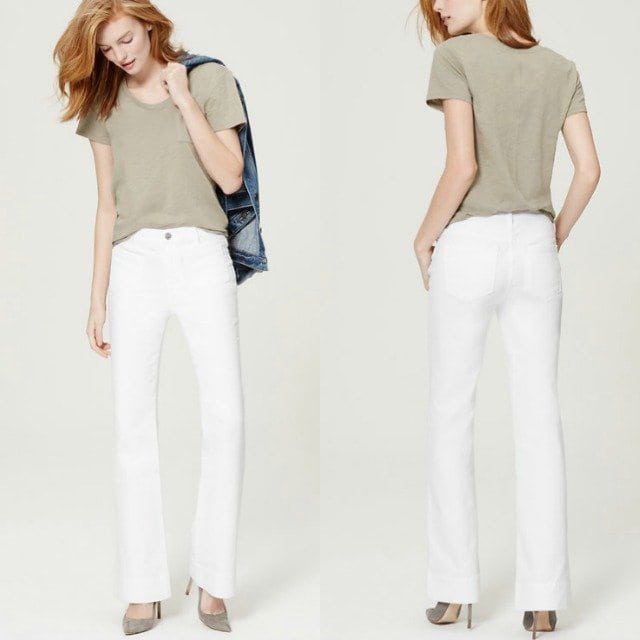 wardrobe oxygen - loft white leg trouser jeans