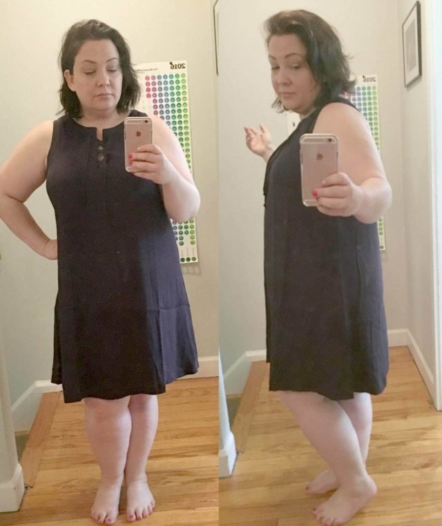 LOFT Lace Up Dress Review - Wardrobe Oxygen