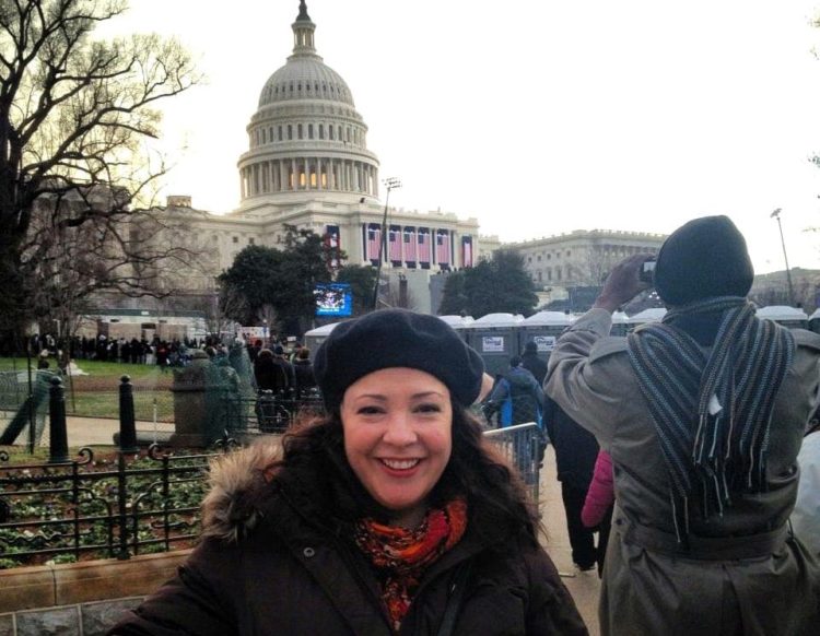 Alison Gary of Wardrobe Oxygen at the presidential inauguration for Barack Obama