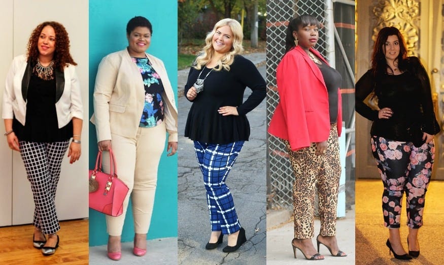 plus size bloggers wearing the ELOQUII Kady pant curvy ankle pants