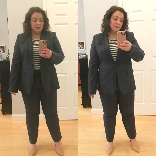 Banana Republic Navy Suiting 2017 Spring Review - Wardrobe Oxygen