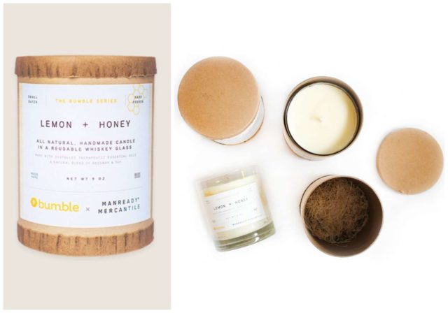 bumble x manready mercantile lemon and honey candle