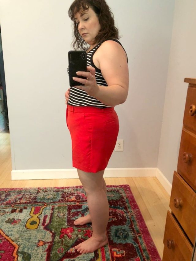 a banana republic red shorts