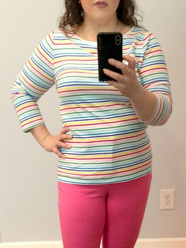 a talbots bateau tee rainbow