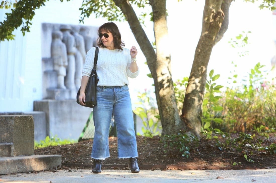 What I Wore: Cropped Wide-Leg Jeans