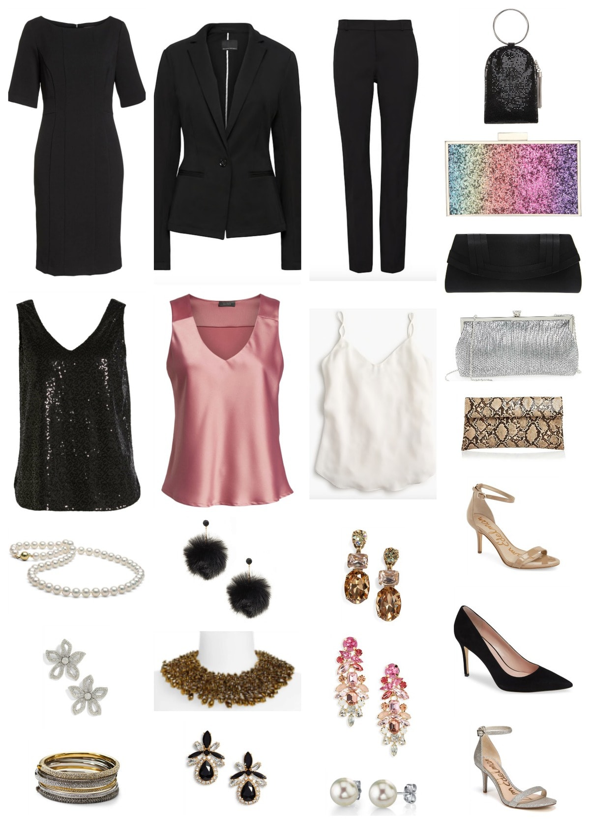 dressy capsule wardrobe