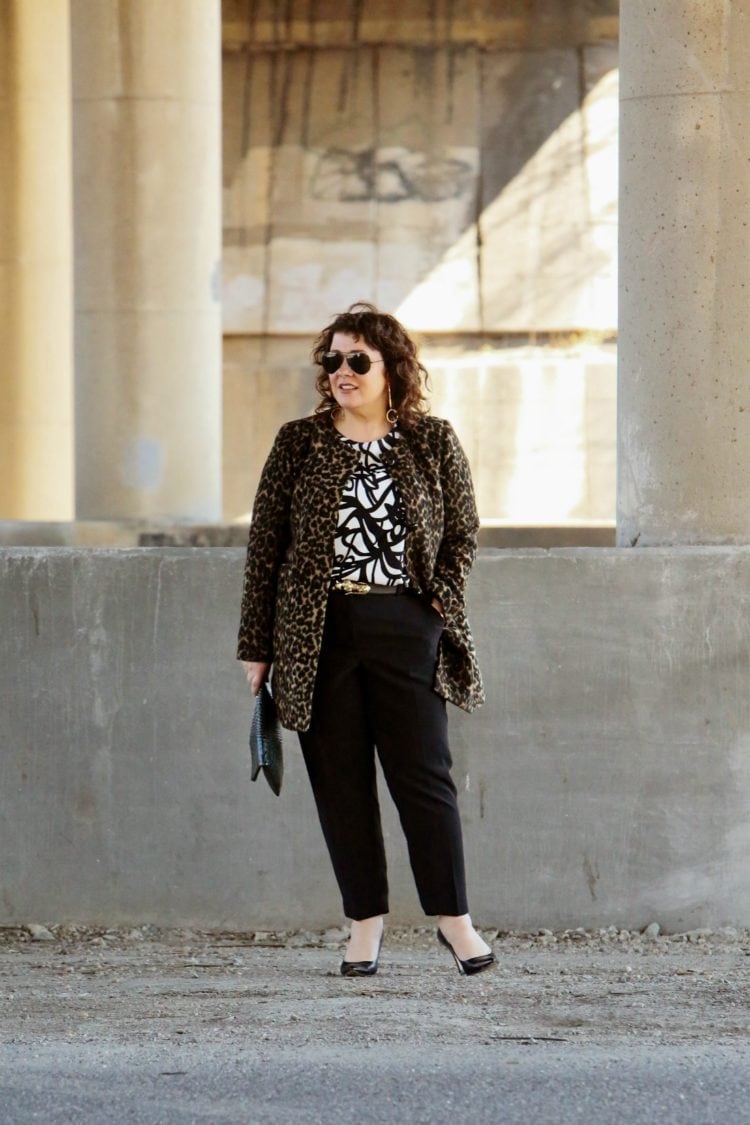 talbots leopard coat