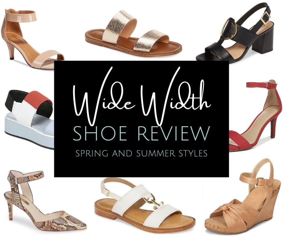 Wide Width Shoes for Spring and Summer, a review by Wardrobe Oxygen featuring brands like Naturalizer, ASOS, J. Renee, David Tate, Munro, and More