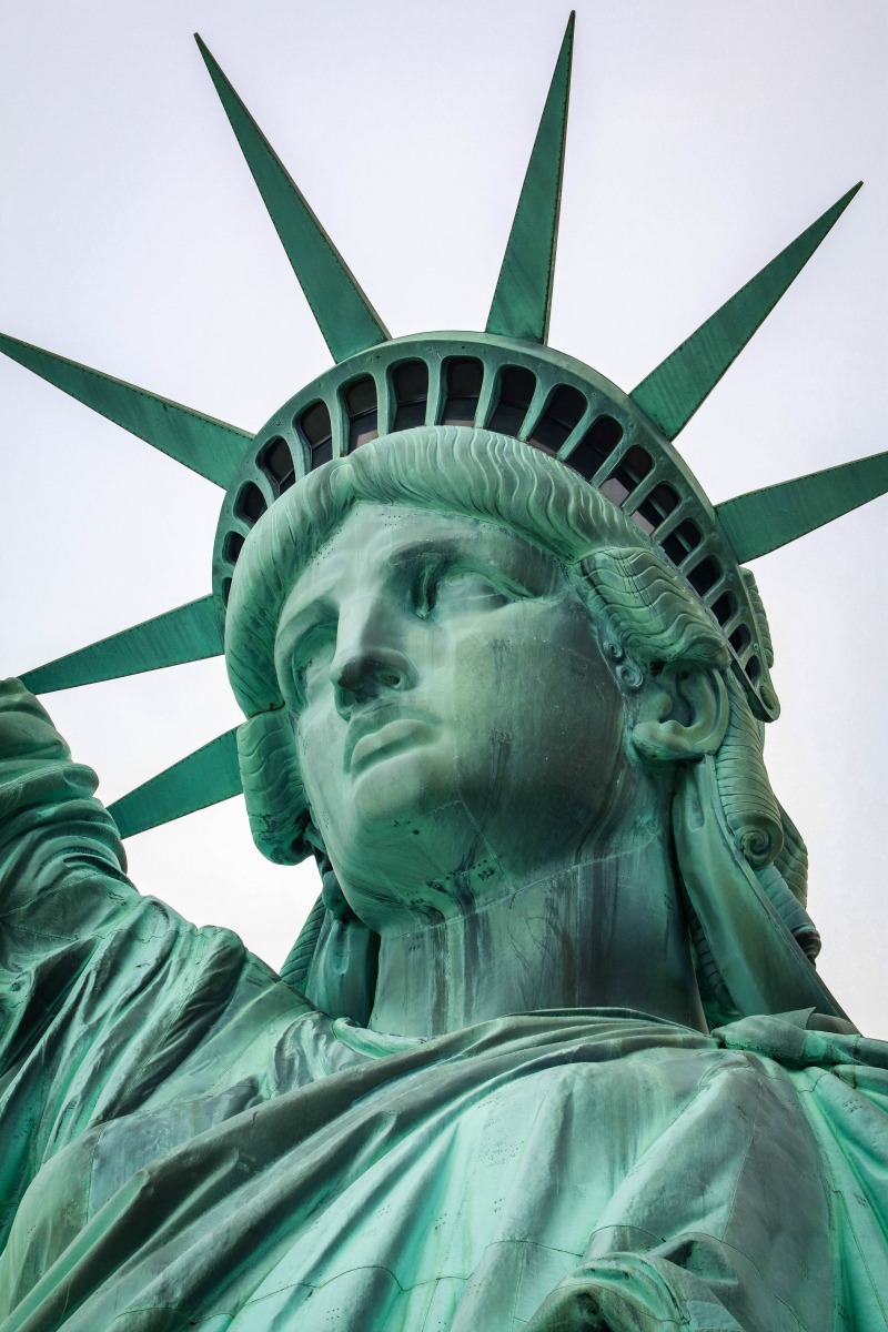 image of the head of the Statue of Liberty