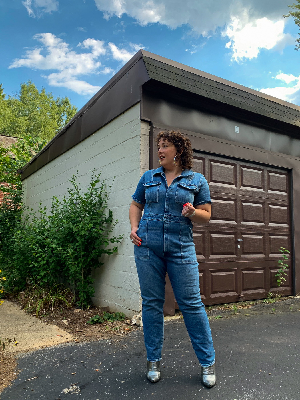 Good American Denim Jumpsuit