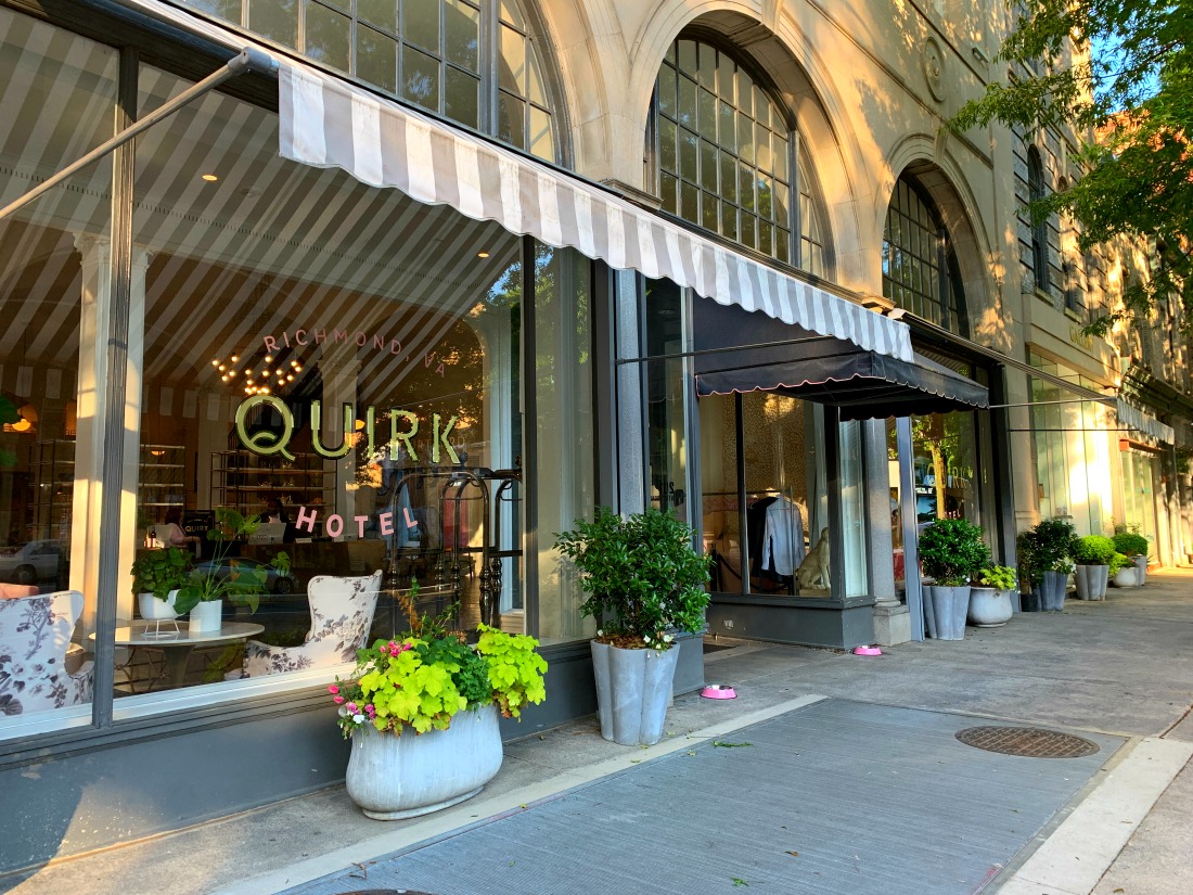 image of the front of The Quirk Hotel in Richmond, Virginia