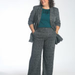 Wardrobe Oxygen in the cabi Bond Trouser and Bond Blazer unbuttoned over the mist Top