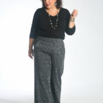 Wardrobe Oxygen in the cabi Reveal Tee tucked into the Bond Trouser