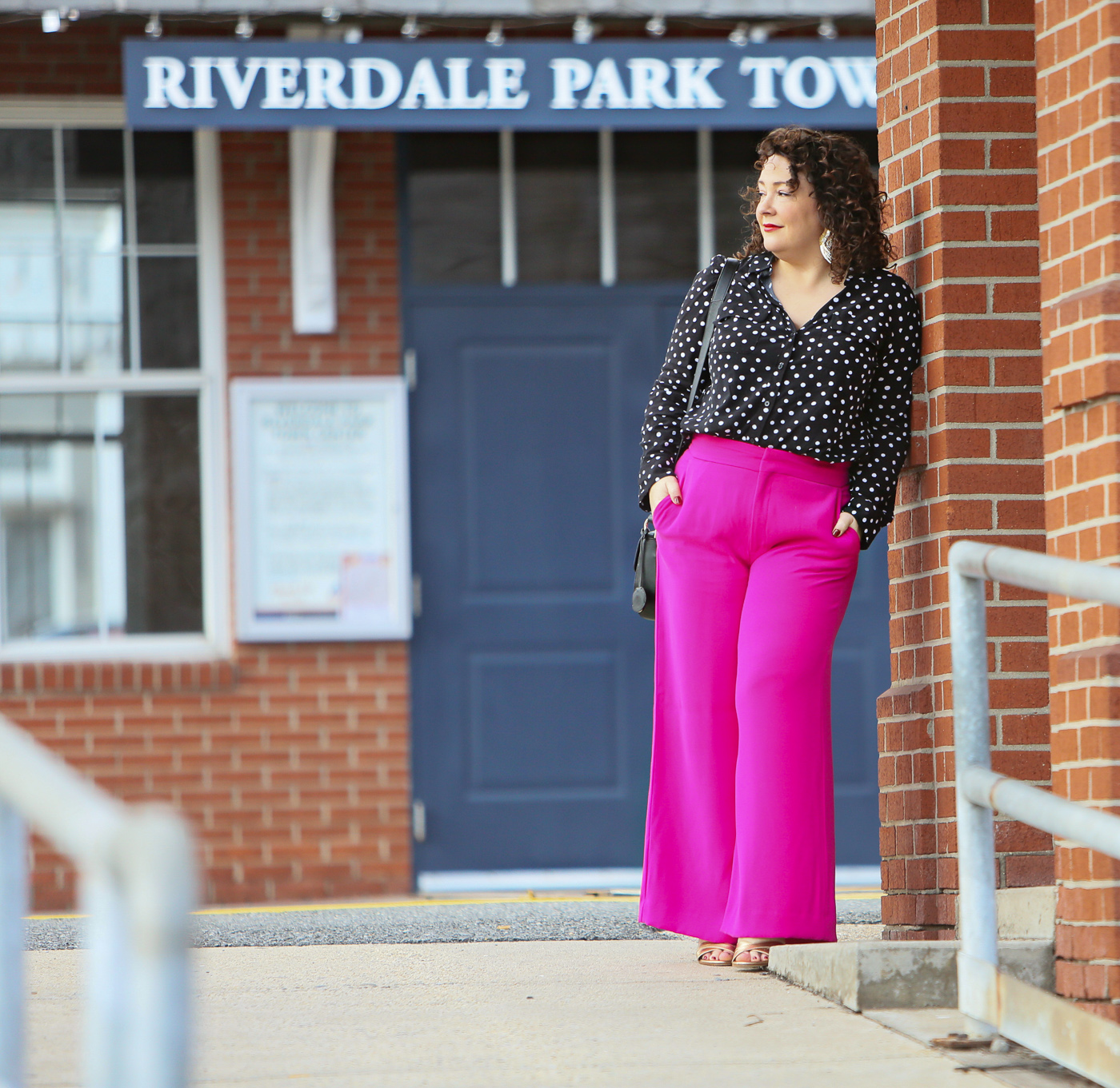 Wide Leg Pants with Sneakers and Heels