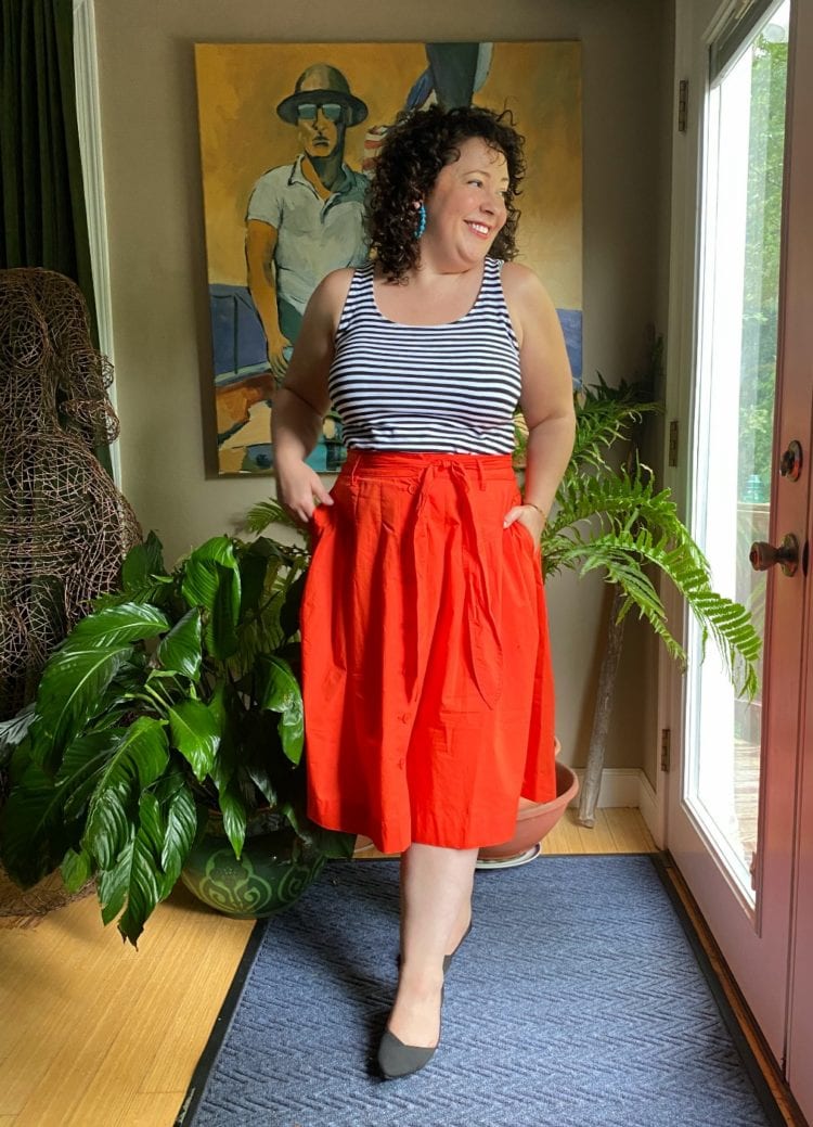 talbots cotton skirt