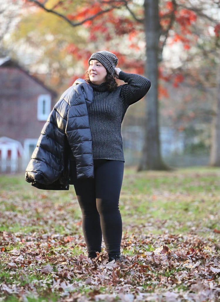 Alison Gary of Wardrobe Oxygen in the Universal Standard Kanda Puffer