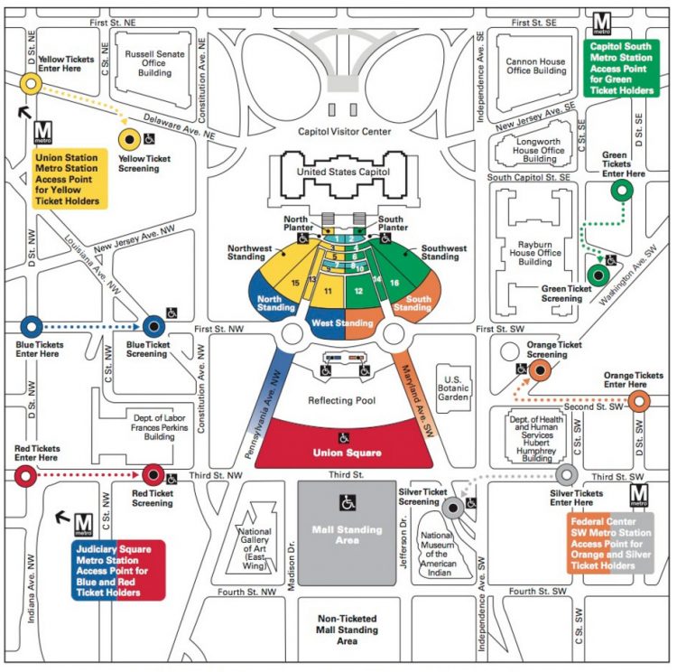 map of the inauguration grounds