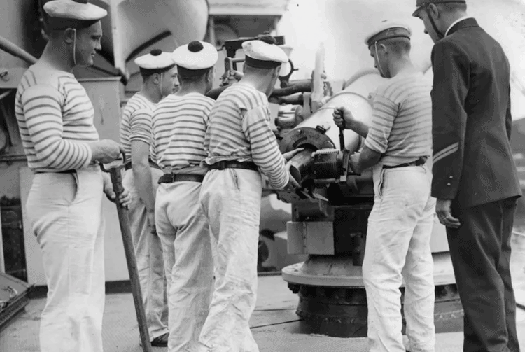 french sailors wearing breton shirts