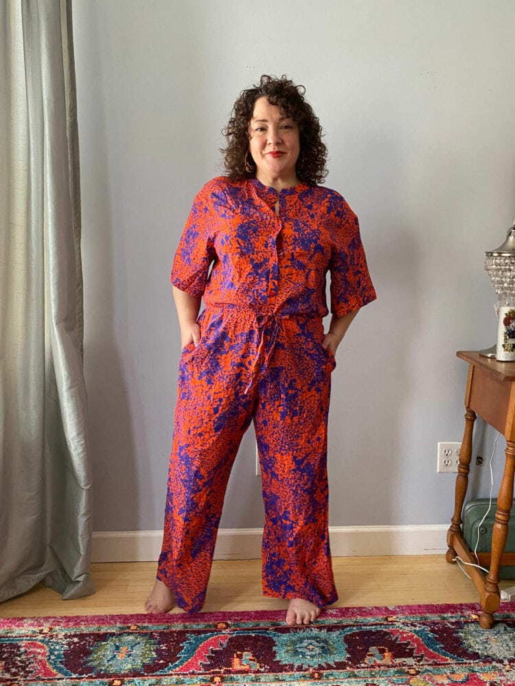 Alison Gary of Wardrobe Oxygen in The Kit NYC Issa jumpsuit