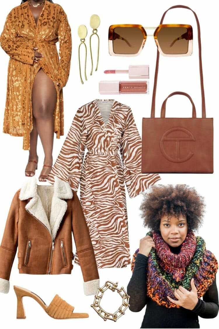 a collage of fashion and beauty from Black-owned brands