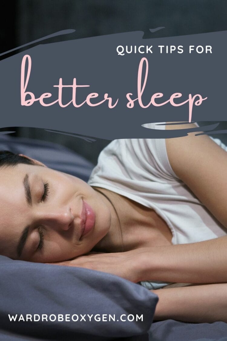 quick tips for better sleep by Wardrobe Oxygen