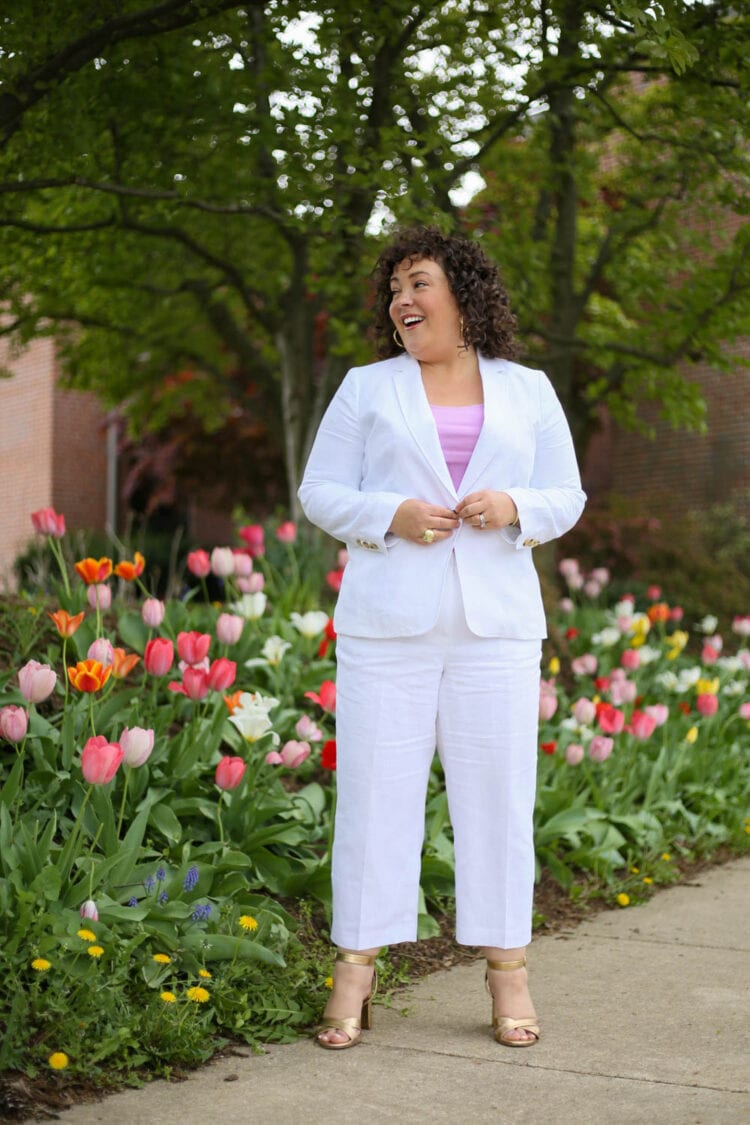 TALBOTS linen suit review 9