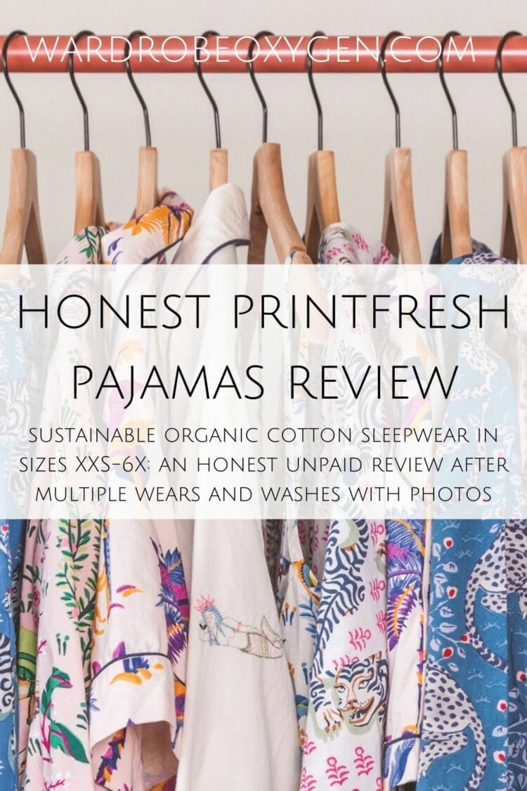 Honest Printfresh review featuring photos of a petite over 40 woman wearing Printfresh pajamas, sharing how they hold up.