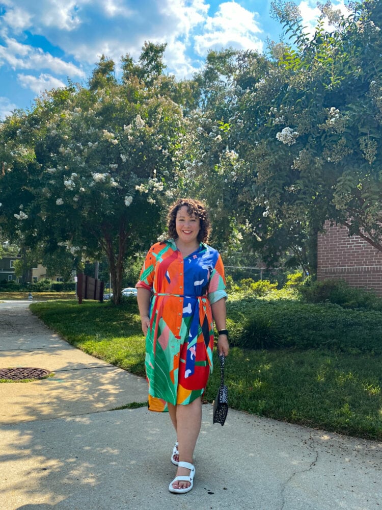 dressed in joy shirtdress on wardrobe oxygen