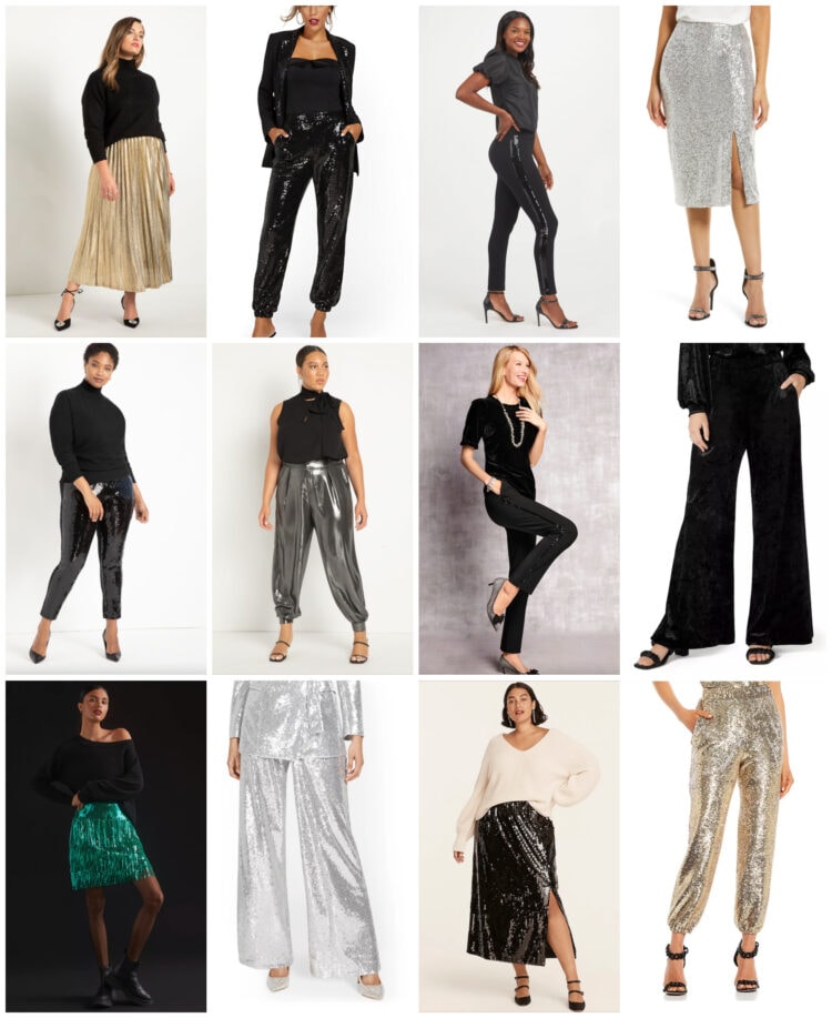 plus size sequin joggers