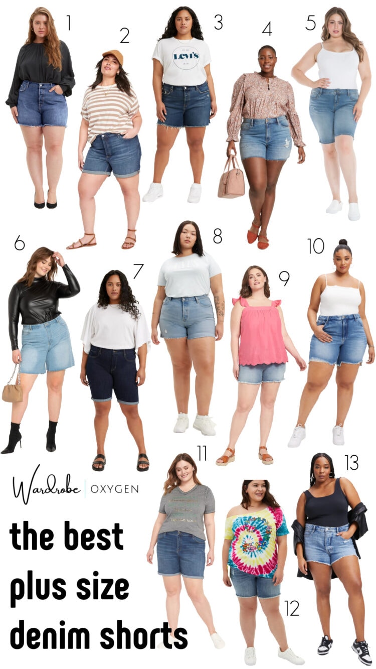 the best plus size denim shorts