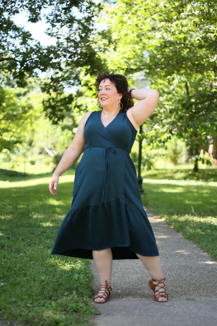 Universal Standard Tiered Twirl Wrap Dress review