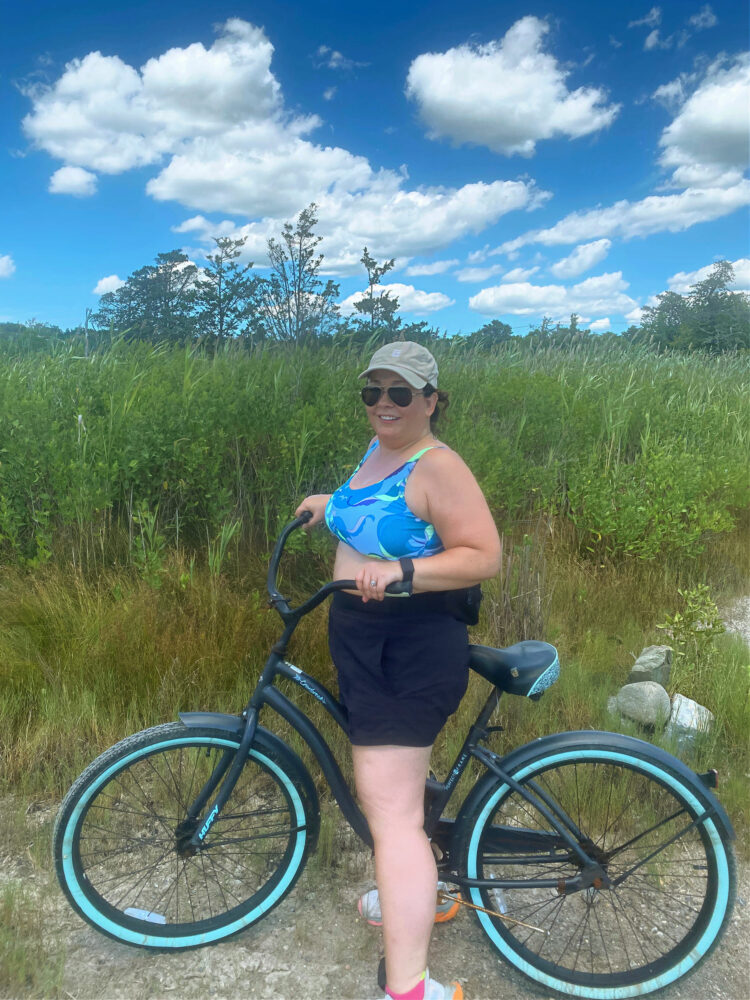 plus size bike rider